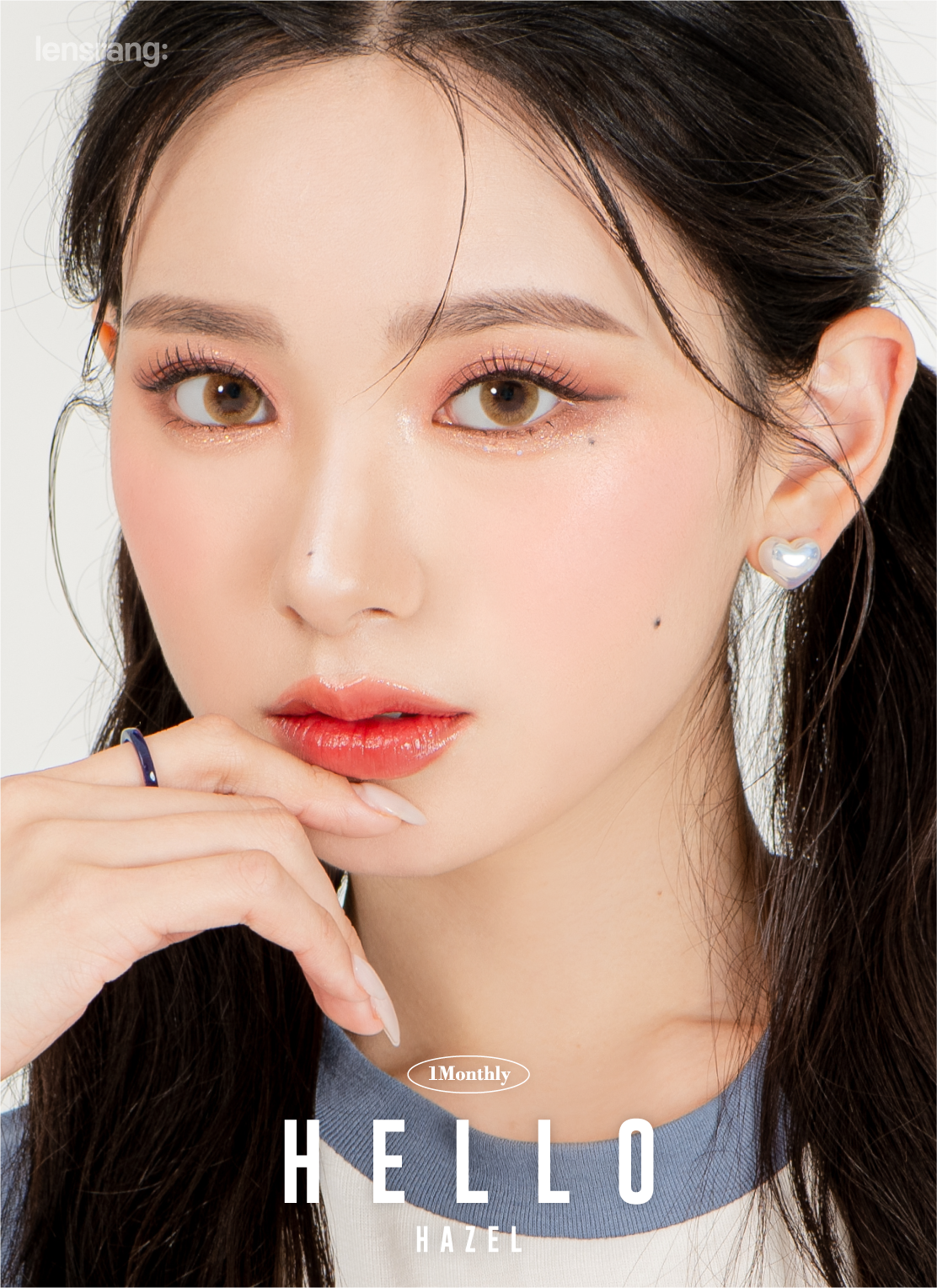 [렌즈랑] 한달용 헬로우 헤이즐 2p